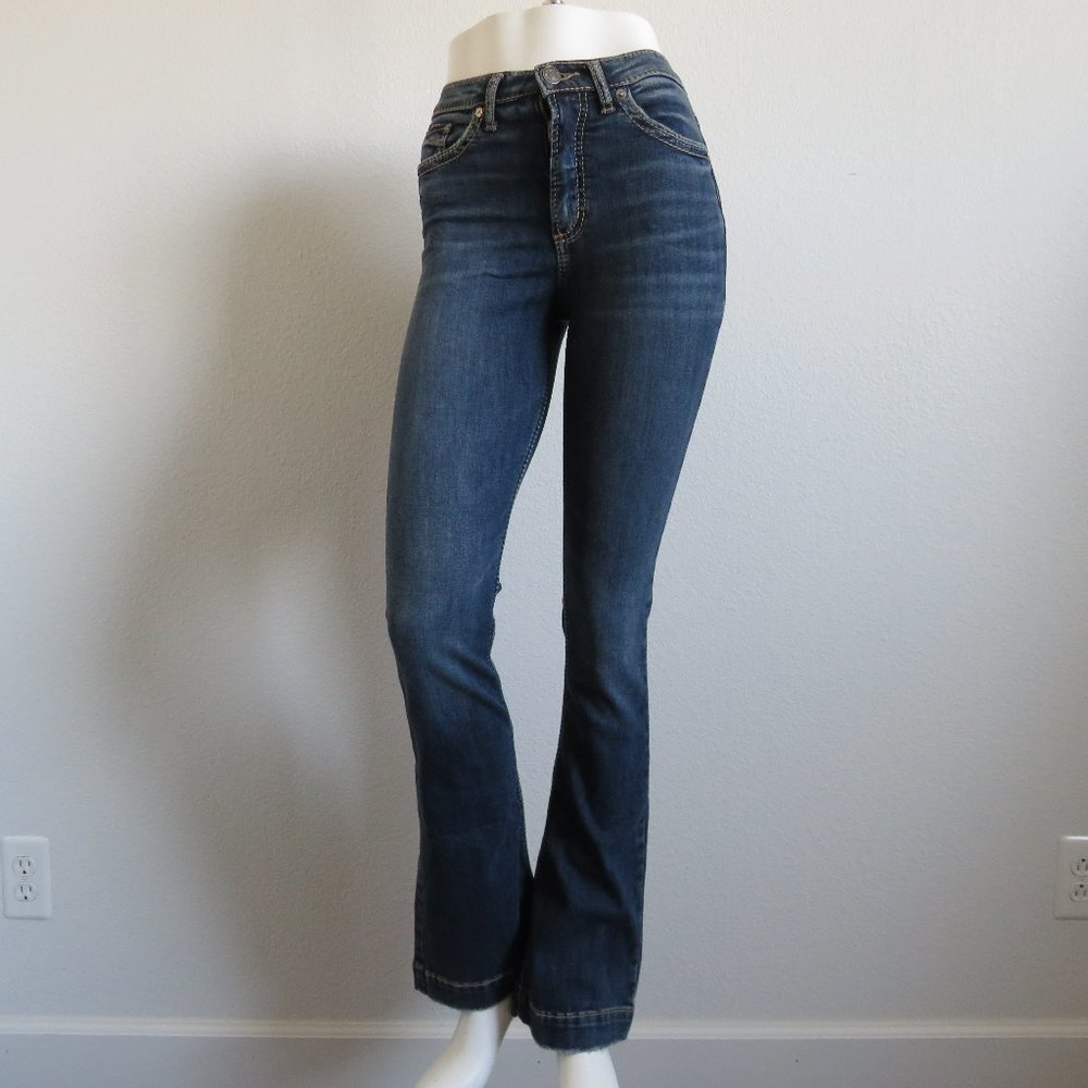 Silver Jeans Co Women Calley Super High Rise Bootcut Jeans Size W24 L33 NWT